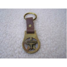 Marlboro Brass Logo Watch Fob With Strap and Key Ring